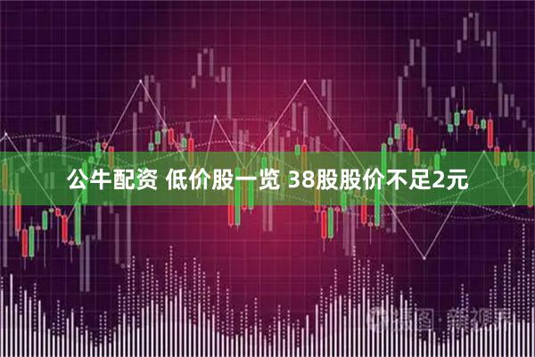 公牛配资 低价股一览 38股股价不足2元