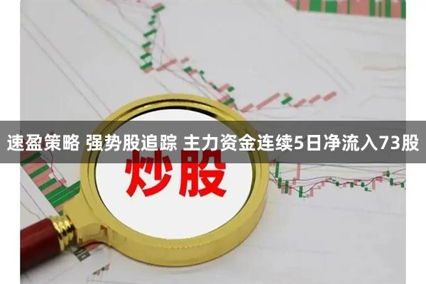 速盈策略 强势股追踪 主力资金连续5日净流入73股